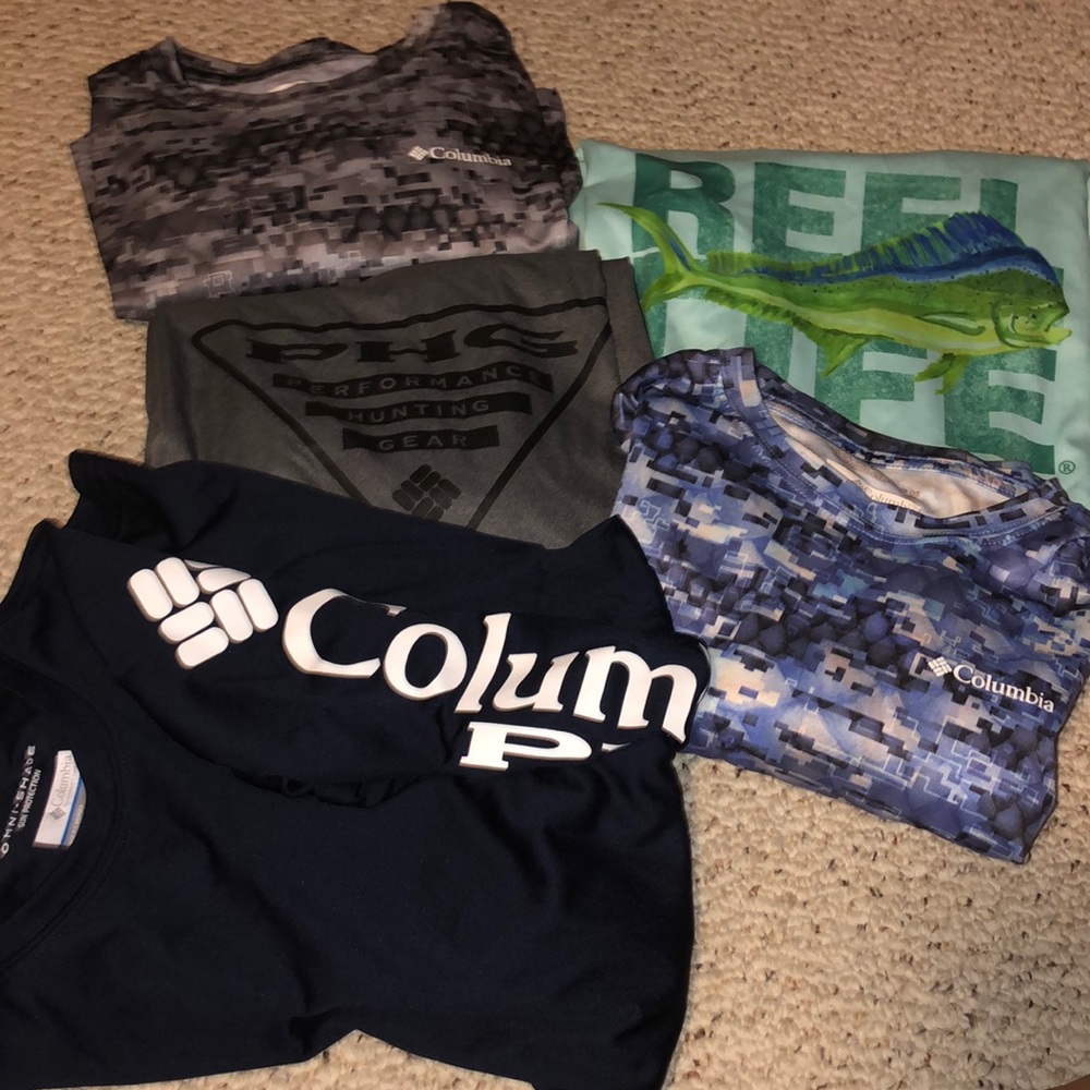 Lot of 5 swim shirts